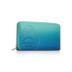 Tiffany & Co. Return to Tiffany® Large Zip Wallet in Infinity Blue Leather | ^Women Small Leather Goods|Women's Accessories