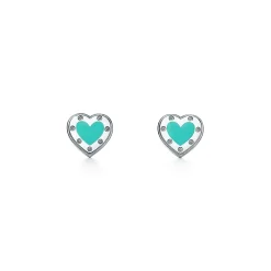 Tiffany & Co. Return to Tiffany® Love Tiffany Blue® Heart Earrings in Silver, Mini | ^ Earrings|Sterling Silver Jewelry
