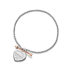Tiffany & Co. Return to Tiffany® Lovestruck Heart Tag Bracelet in Silver and Rose Gold, Small | ^ Bracelets|Gifts for Her