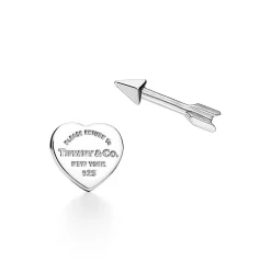 Tiffany & Co. Return to Tiffany® Lovestruck Heart Tag & Arrow Earrings in Sterling Silver | ^ Earrings|Sterling Silver Jewelry