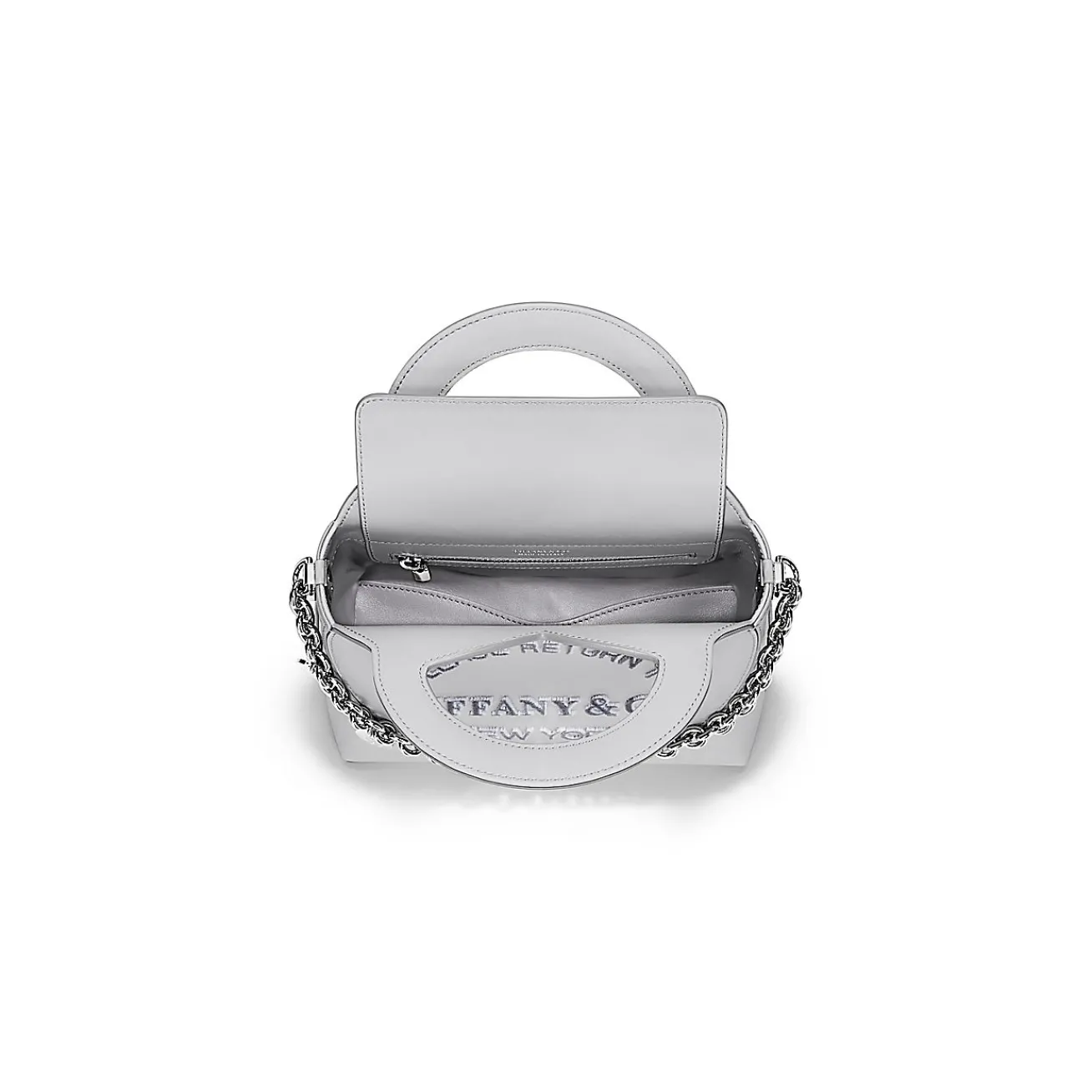 Tiffany & Co. Return to Tiffany® Mini Charm Tote Bag in Gray Leather | ^Women Bags|Women's Accessories