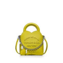 Tiffany & Co. Return to Tiffany® Mini Charm Tote in Citrine Yellow Leather | ^Women Bags|Women's Accessories