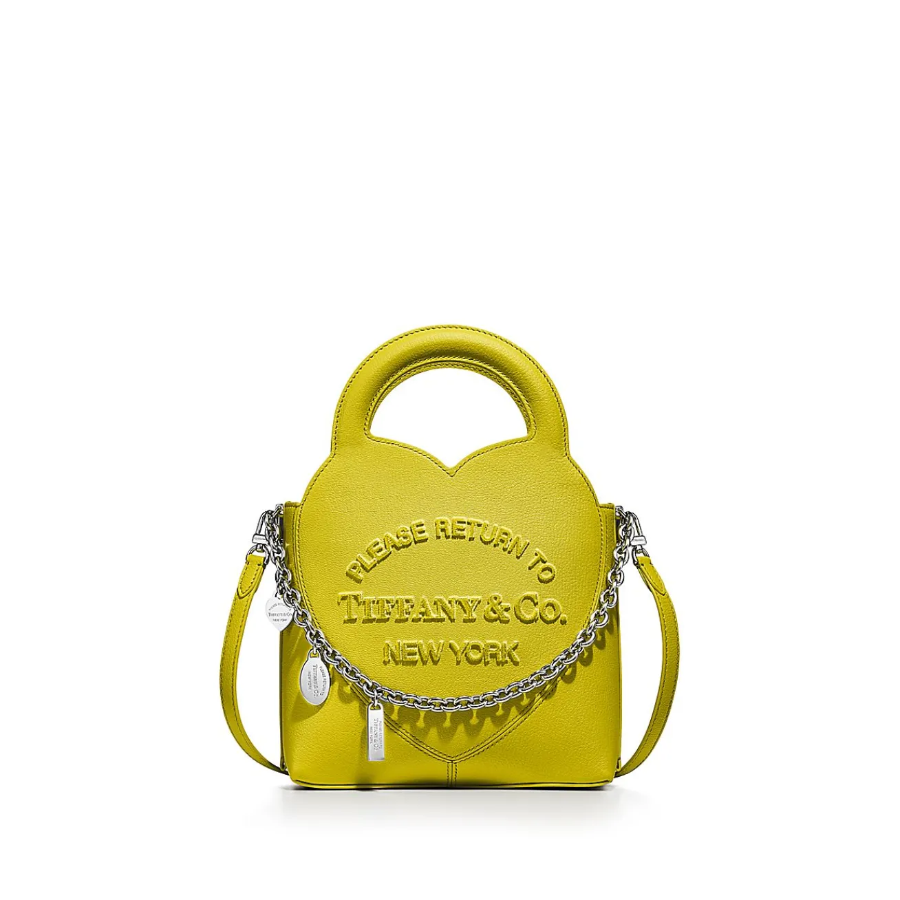 Tiffany & Co. Return to Tiffany® Mini Charm Tote in Citrine Yellow Leather | ^Women Bags|Women's Accessories