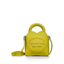 Tiffany & Co. Return to Tiffany® Mini Charm Tote in Citrine Yellow Leather | ^Women Bags|Women's Accessories