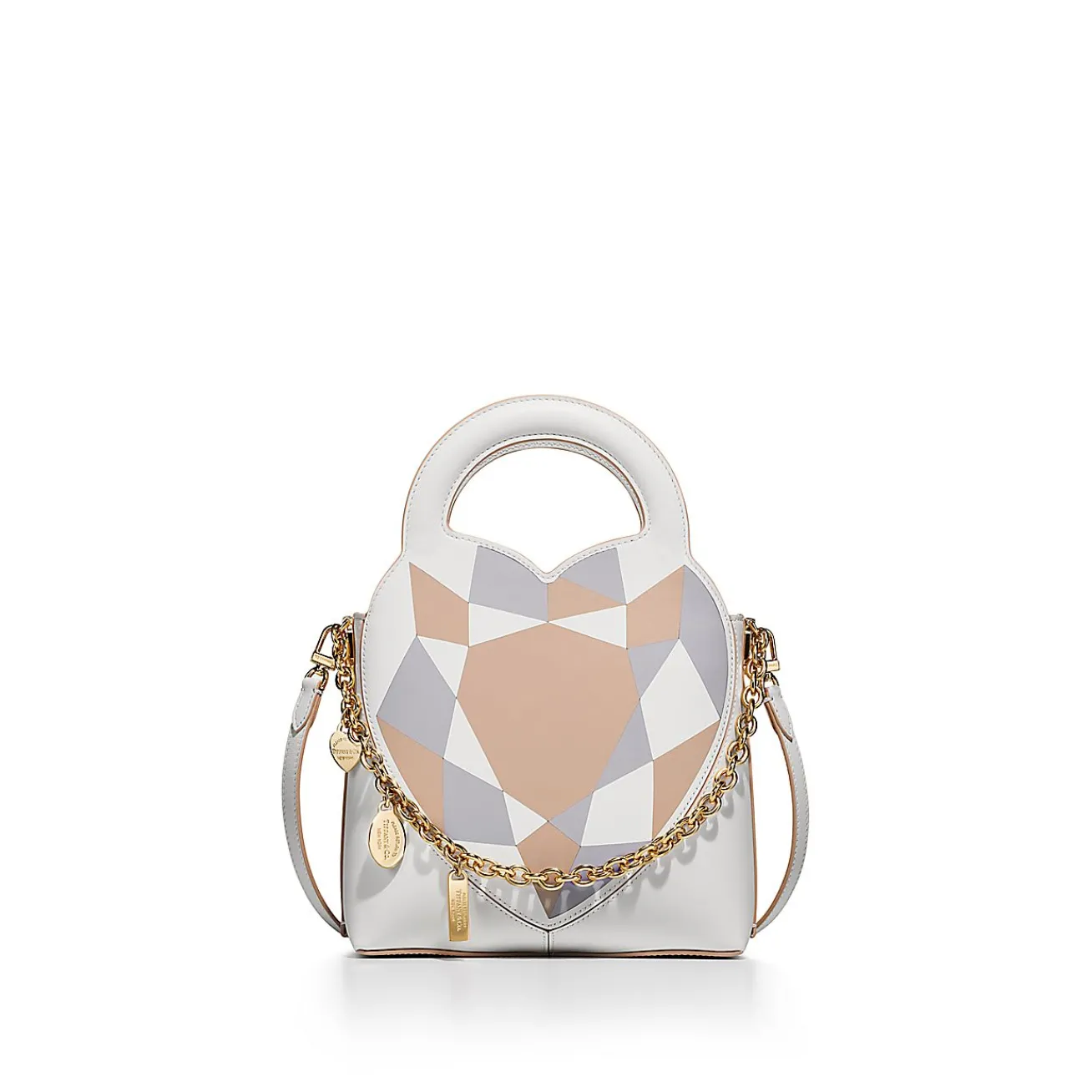 Tiffany & Co. Return to Tiffany® Mini Charm Tote Bag in Neutral Intarsia Leather | ^Women Bags|Women's Accessories