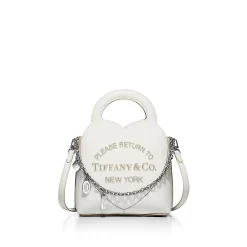 Tiffany & Co. Return to Tiffany® Mini Charm Tote Bag in White Leather | ^Women Bags|Women's Accessories