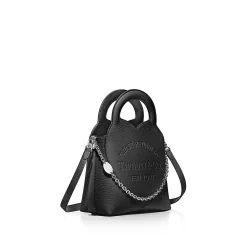 Tiffany & Co. Return to Tiffany® Mini Tote Bag in Black Leather | ^Women Bags|Women's Accessories