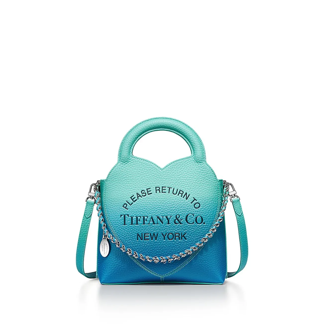 Tiffany & Co. Return to Tiffany® Mini Tote Bag in Infinity Blue Leather | ^Women Bags|Women's Accessories