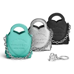 Tiffany & Co. Return to Tiffany® Nano Bag Set in Multicolored Leather with a Key Ring | ^Women Tiffany Blue® Gifts|Small Leather Goods