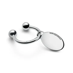 Tiffany & Co. Return to Tiffany® Oval Tag Screwball Key Ring in Sterling Silver | ^Women Business Gifts|Key Rings