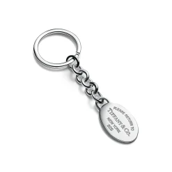 Tiffany & Co. Return to Tiffany® Oval Tag Dangle Key Ring in Sterling Silver | ^Women Key Rings|Women's Accessories