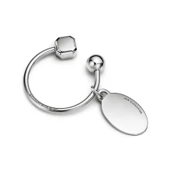 Tiffany & Co. Return to Tiffany® Oval Tag Screwball Key Ring in Sterling Silver | ^Women Business Gifts|Key Rings