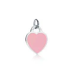 Tiffany & Co. Return to Tiffany® Pink Heart Tag Charm in Silver, Small | ^ Return to Tiffany®