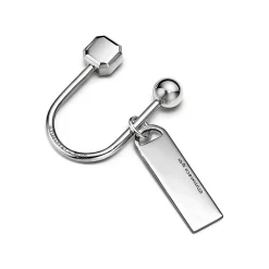 Tiffany & Co. Return to Tiffany® Rectangular Tag Screwball Key Ring in Sterling Silver | ^Women Business Gifts|Key Rings