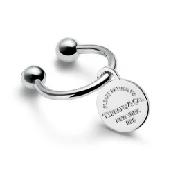 Tiffany & Co. Return to Tiffany® Round Tag Screwball Key Ring in Sterling Silver | ^Women Business Gifts|Key Rings