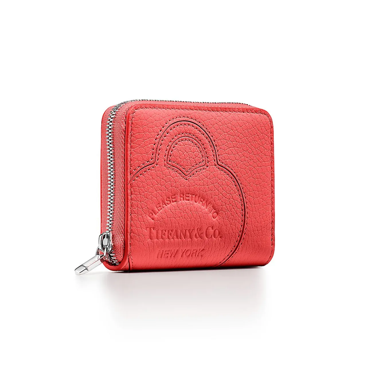 Tiffany & Co. Return to Tiffany® Small Zip Wallet in Hibiscus Red Leather | ^Women Small Leather Goods|Women's Accessories