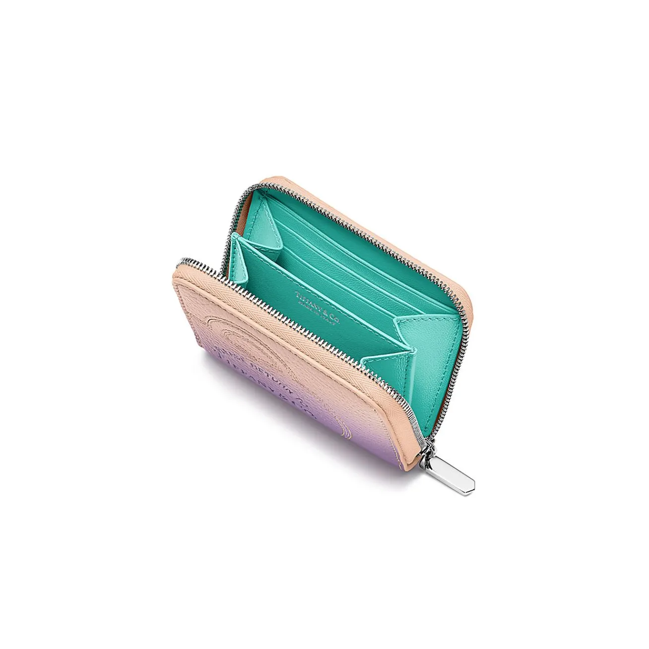 Tiffany & Co. Return to Tiffany® Small Zip Wallet in Infinity Morganite Leather | ^Women Small Leather Goods|Women's Accessories