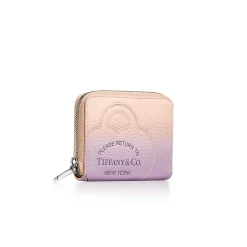 Tiffany & Co. Return to Tiffany® Small Zip Wallet in Infinity Morganite Leather | ^Women Small Leather Goods|Women's Accessories