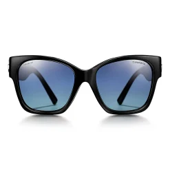 Tiffany & Co. Return to Tiffany® Sunglasses in Black Acetate with Tiffany Blue® Lenses | ^Women Return to Tiffany®|Gifts $1,500 & Under