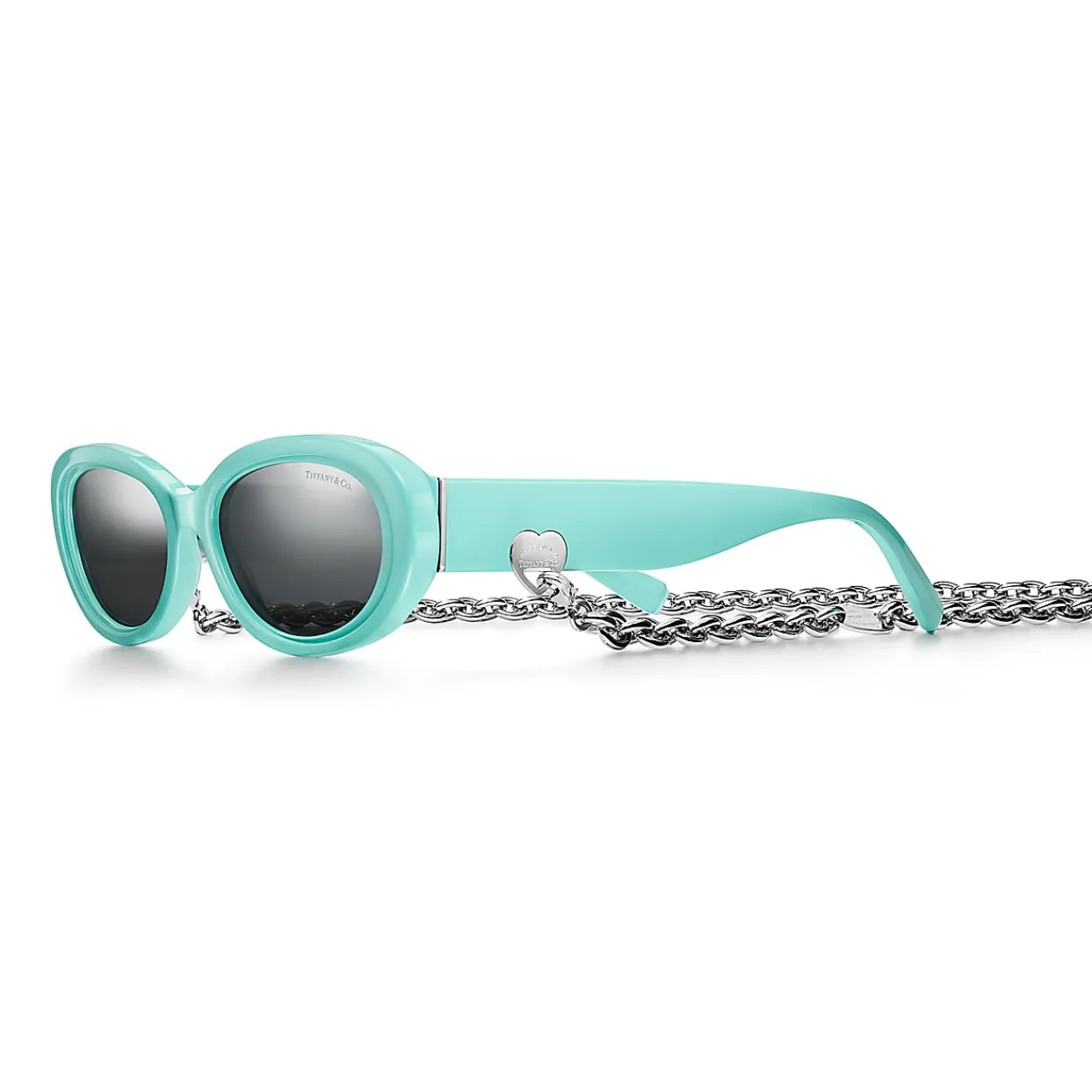 Tiffany & Co. Return to Tiffany® Sunglasses in Tiffany Blue® Acetate with Dark Gray Lenses | ^Women Return to Tiffany®|Sunglasses