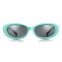 Tiffany & Co. Return to Tiffany® Sunglasses in Tiffany Blue® Acetate with Dark Gray Lenses | ^Women Return to Tiffany®|Sunglasses