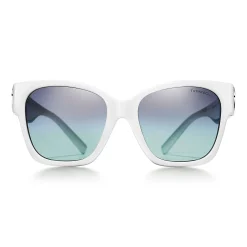Tiffany & Co. Return to Tiffany® Sunglasses in White Acetate with Tiffany Blue® Lenses | ^Women Return to Tiffany®|Tiffany Blue® Gifts