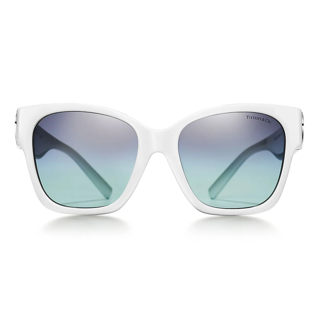 Tiffany & Co. Return to Tiffany® Sunglasses in White Acetate with Tiffany Blue® Lenses | ^Women Return to Tiffany®|Tiffany Blue® Gifts