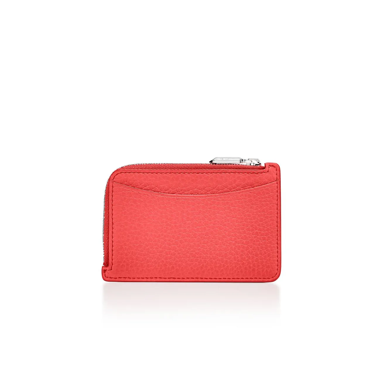 Tiffany & Co. Return to Tiffany® Zip Card Case Hibiscus Red Leather | ^Women Business Gifts|Small Leather Goods