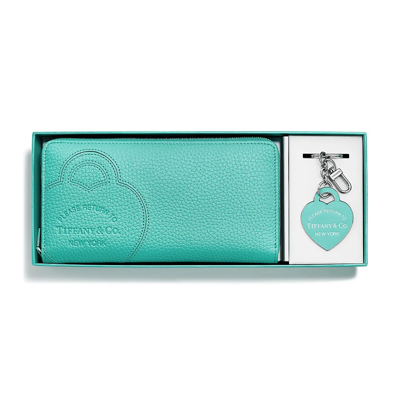Tiffany & Co. Return to Tiffany® Zip Wallet and Key Ring Set in Leather | ^Women Gifts for Her|Her
