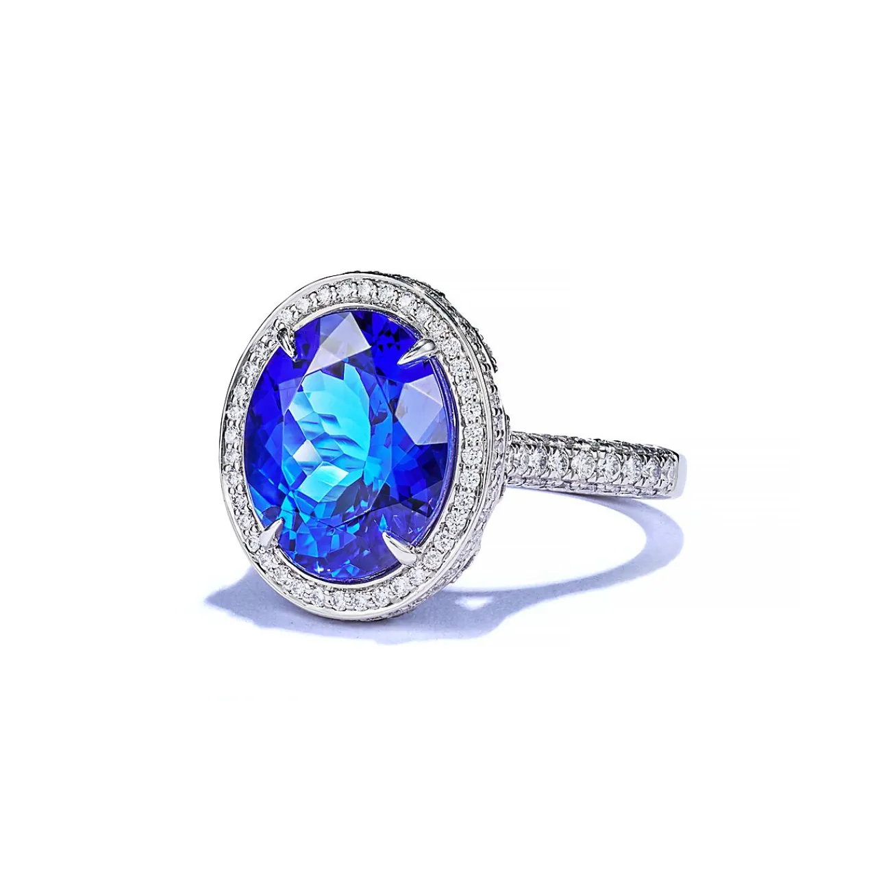 Tiffany & Co. Ring in Platinum with a Tanzanite and Diamonds | ^ Rings|Diamond Jewelry