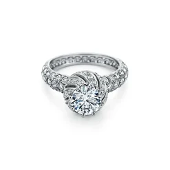 Tiffany & Co. Schlumberger by ™ Buds engagement ring with a diamond platinum band | ^ Jean Schlumberger by Tiffany|Engagement Rings