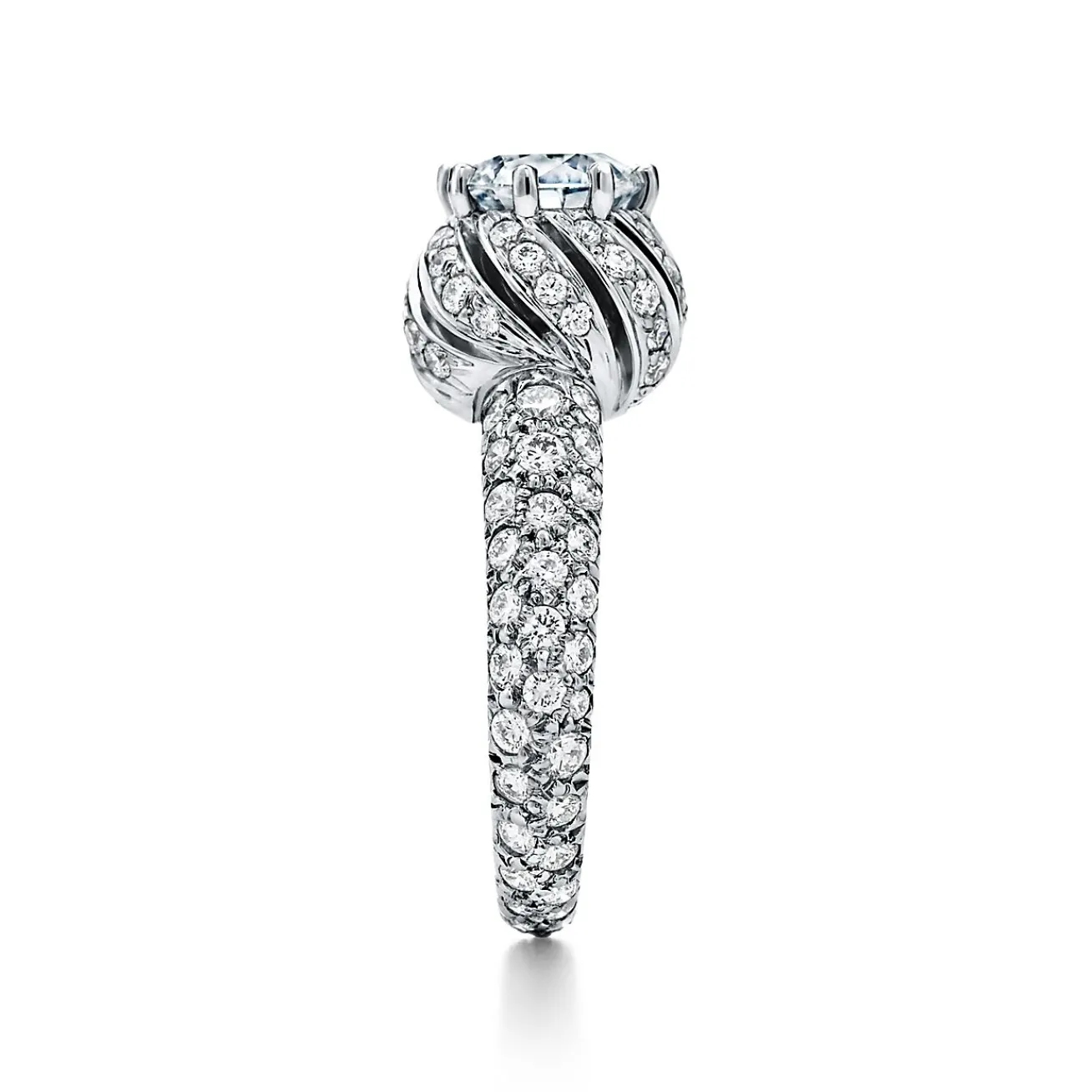 Tiffany & Co. Schlumberger by ™ Buds engagement ring with a diamond platinum band | ^ Jean Schlumberger by Tiffany|Engagement Rings