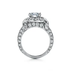 Tiffany & Co. Schlumberger by ™ engagement ring with a diamond platinum band. | ^ Jean Schlumberger by Tiffany|Engagement Rings