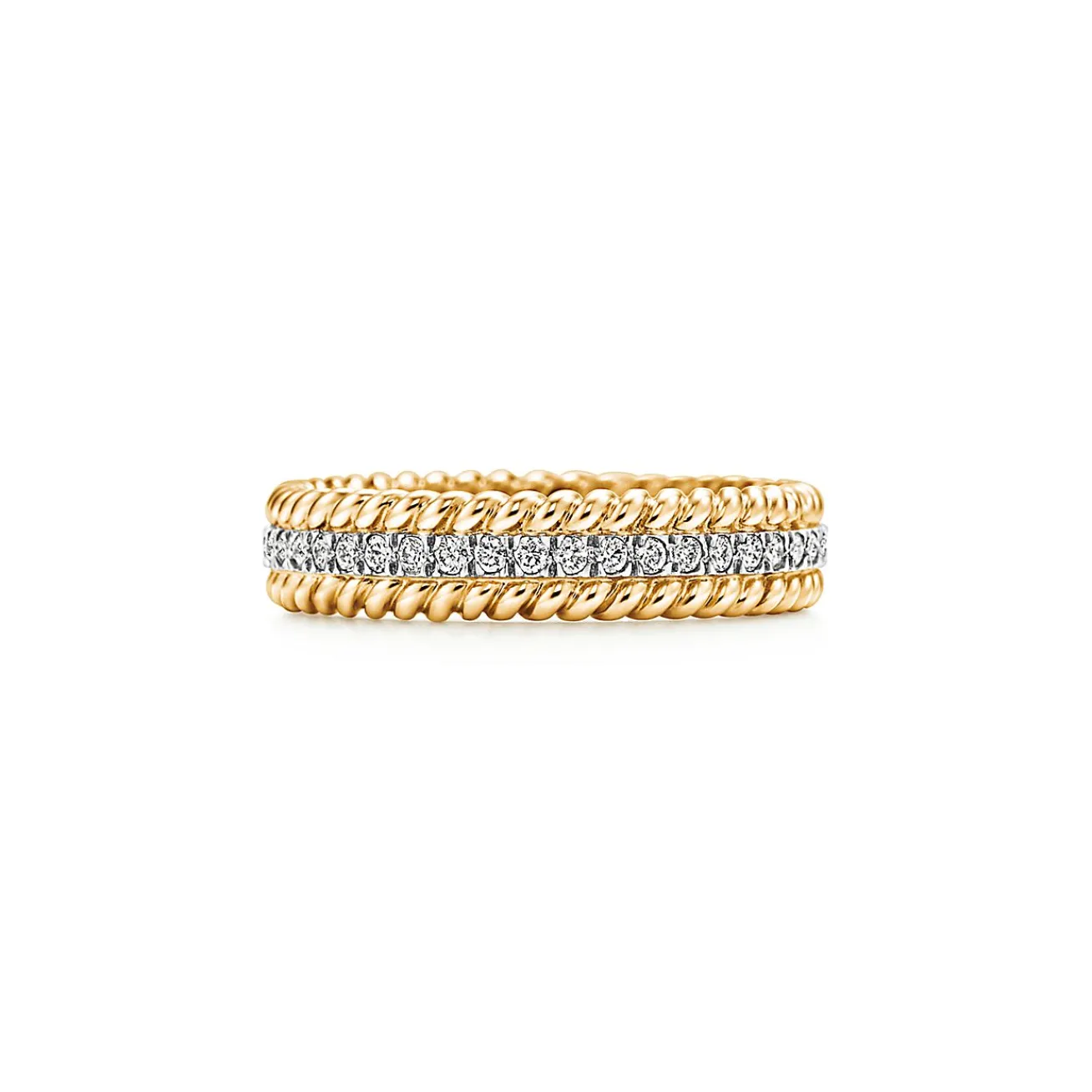 Tiffany & Co. Schlumberger® 18K Gold Two-Row Rope Ring | ^Women Rings|Men's Jewelry