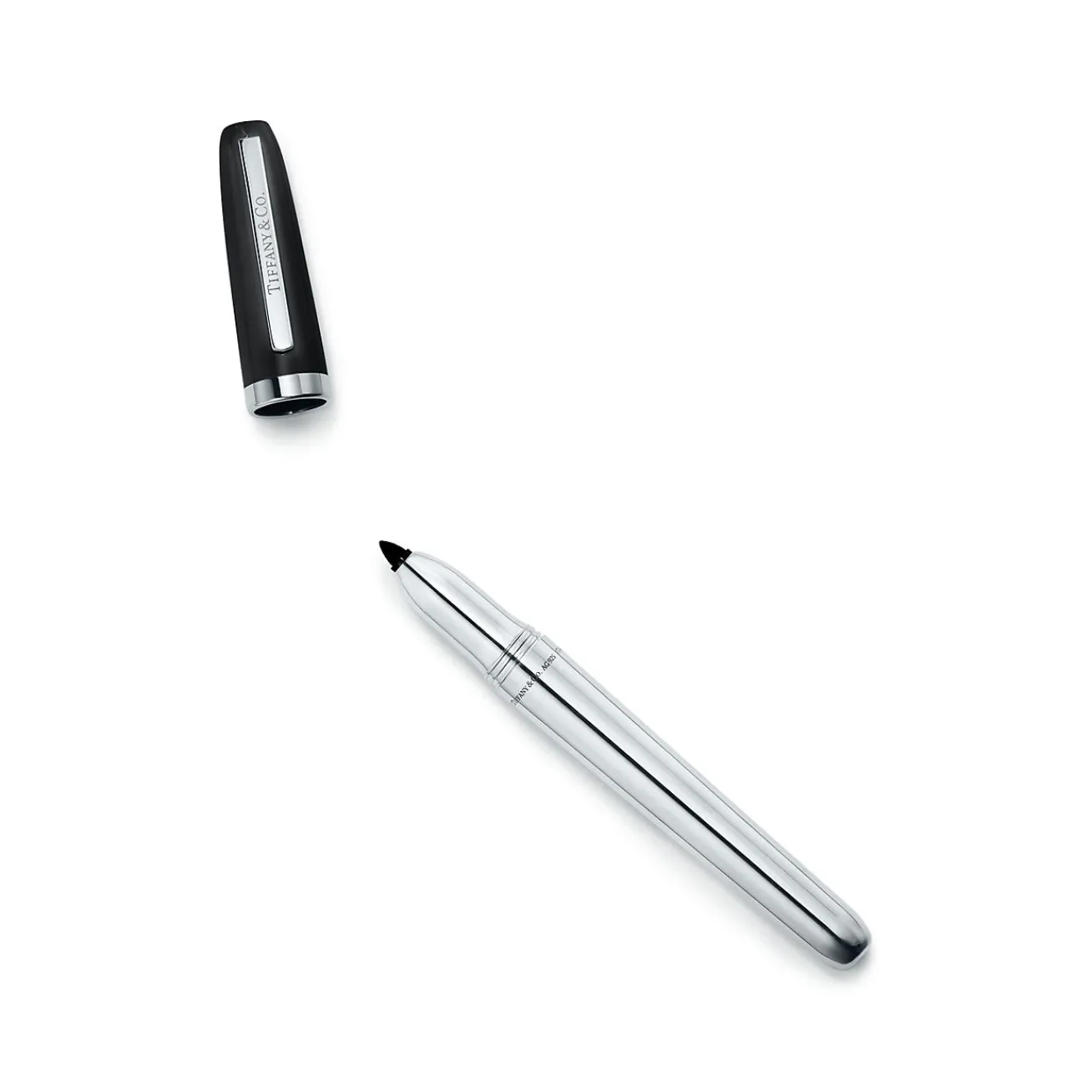 Tiffany & Co. Shop Sterling Silver and Black Enamel Marker | ^ The Home|Housewarming Gifts