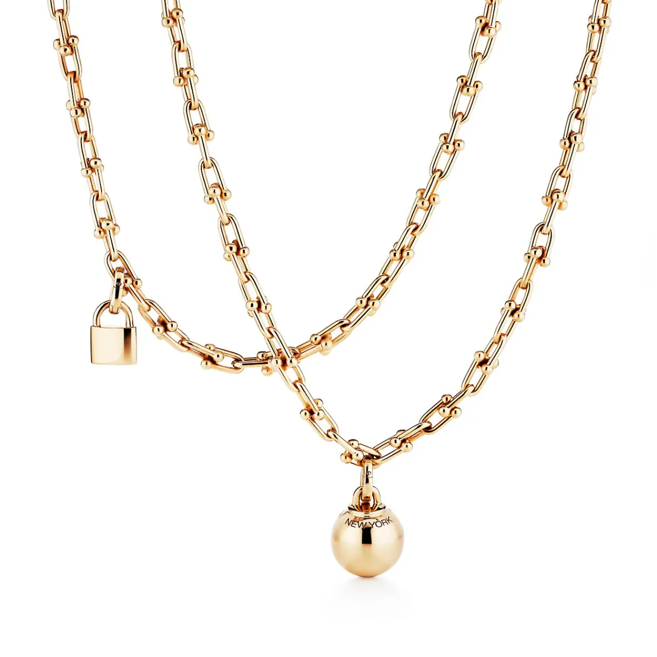 Tiffany & Co. Shop Tiffany HardWear 36" 18K Gold Link Wrap Necklace | ^ Necklaces & Pendants|Men's Jewelry