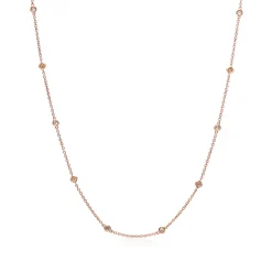 Tiffany & Co. Square Chain Necklace in Rose Gold with Diamonds | ^ Necklaces & Pendants|Rose Gold Jewelry