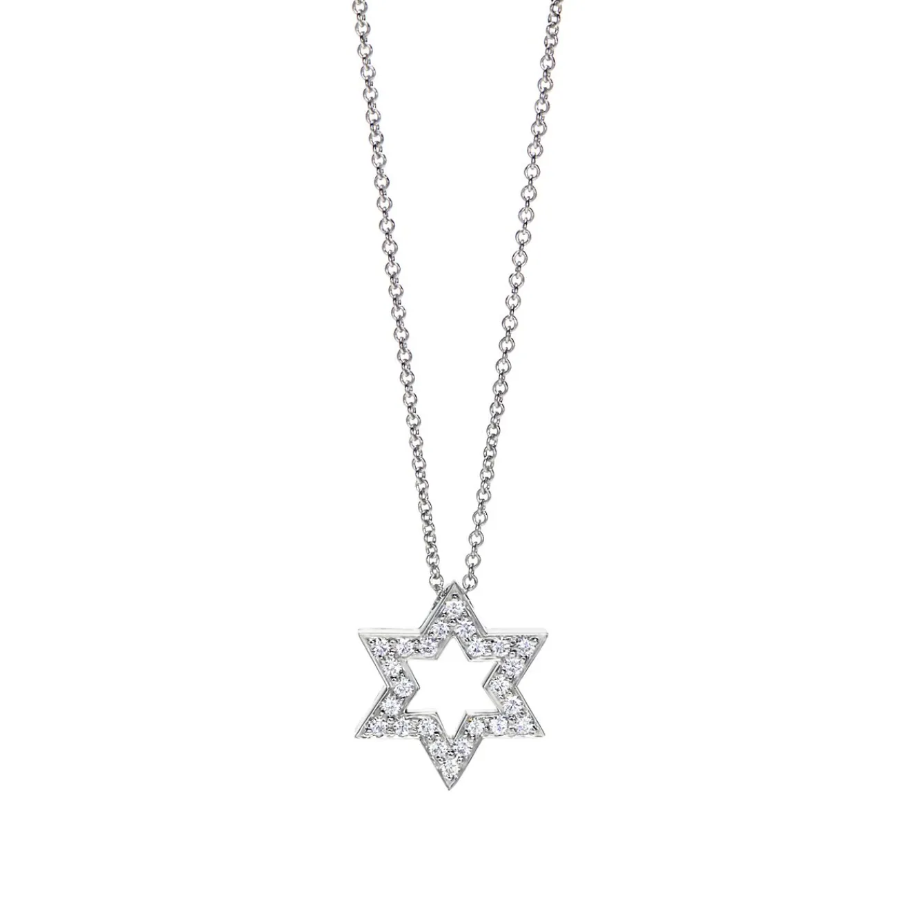 Tiffany & Co. Star of David pendant of diamonds in platinum. | ^ Necklaces & Pendants|Platinum Jewelry