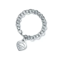 Tiffany & Co. Sterling Silver Heart Tag Charm Bracelet | ^ Bracelets|Gifts for Her
