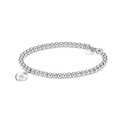 Tiffany & Co. Sterling Silver Mom Heart Tag Bead Bracelet | ^ Bracelets|Sterling Silver Jewelry