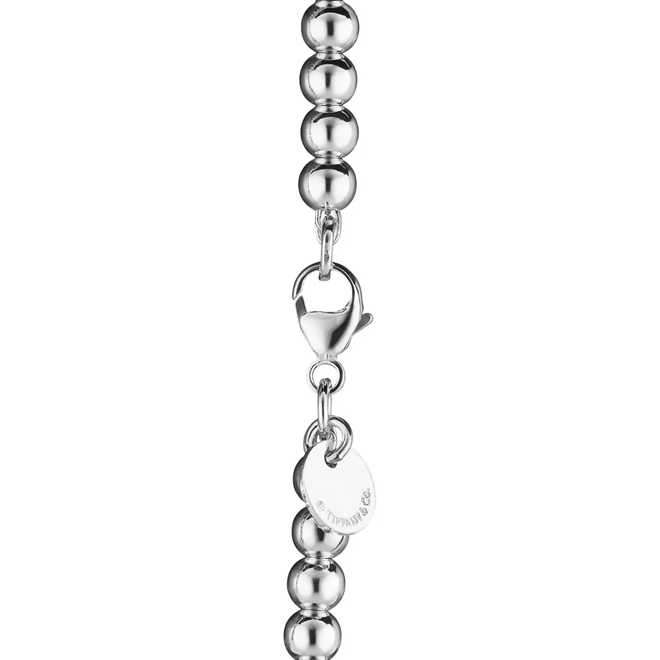 Tiffany & Co. Sterling Silver Mom Heart Tag Bead Bracelet | ^ Bracelets|Sterling Silver Jewelry
