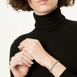 Tiffany & Co. Sterling Silver Mom Heart Tag Bead Bracelet | ^ Bracelets|Sterling Silver Jewelry