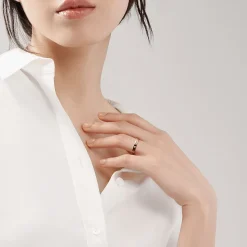Tiffany & Co. T&CO.® band ring in 18k rose gold with diamonds, 3 mm wide. | ^Women Rings|Rose Gold Jewelry