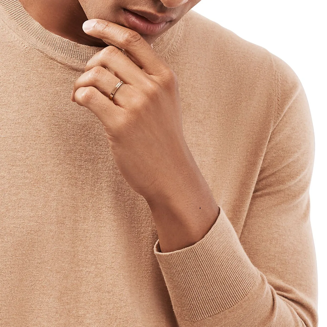 Tiffany & Co. T&CO.® Band Ring in Rose Gold with a Diamond | ^ Rings|Rose Gold Jewelry