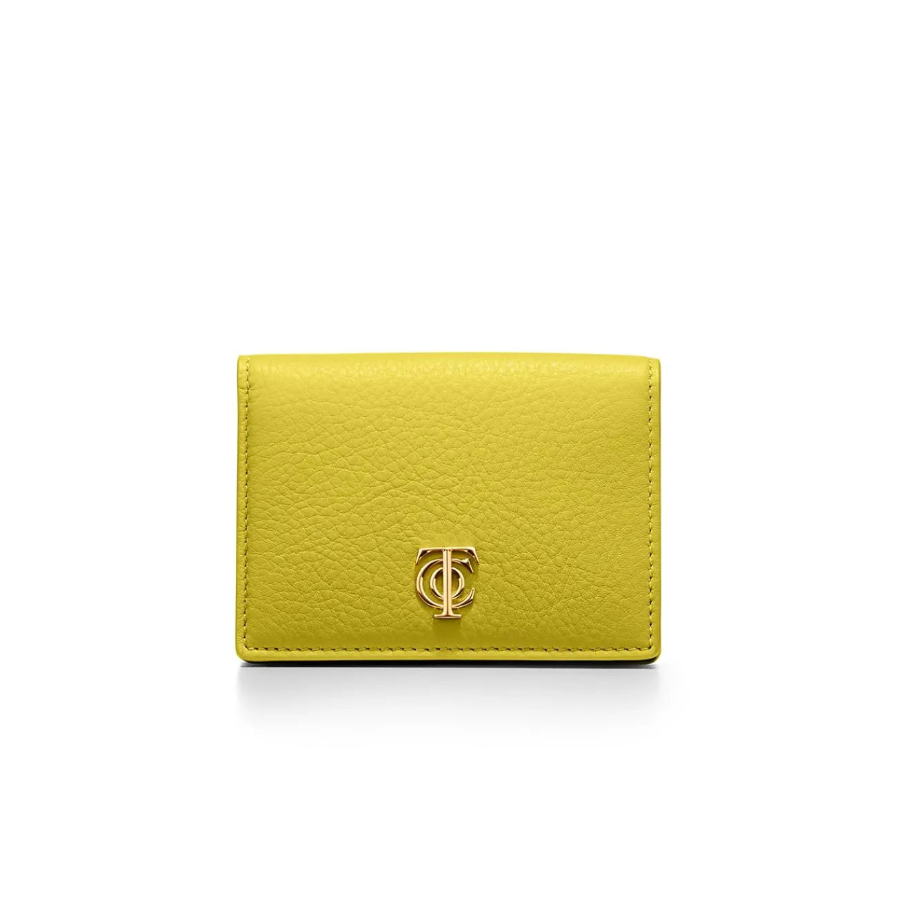 Tiffany & Co. T&CO. Flap Card Holder in Chartreuse Leather | ^Women Small Leather Goods|Women's Accessories