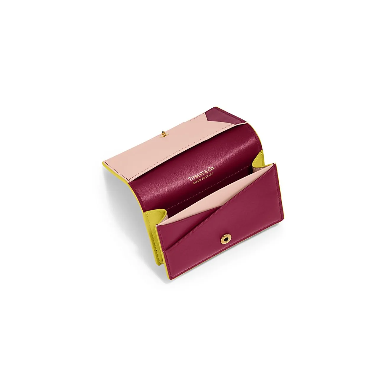 Tiffany & Co. T&CO. Flap Card Holder in Chartreuse Leather | ^Women Small Leather Goods|Women's Accessories