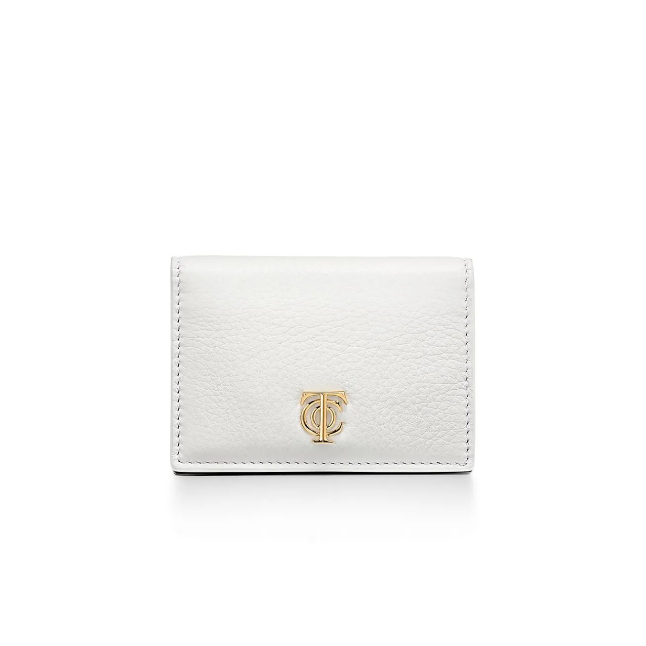 Tiffany & Co. T&CO. Flap Card Holder in White Leather | ^Women Small Leather Goods|Women's Accessories