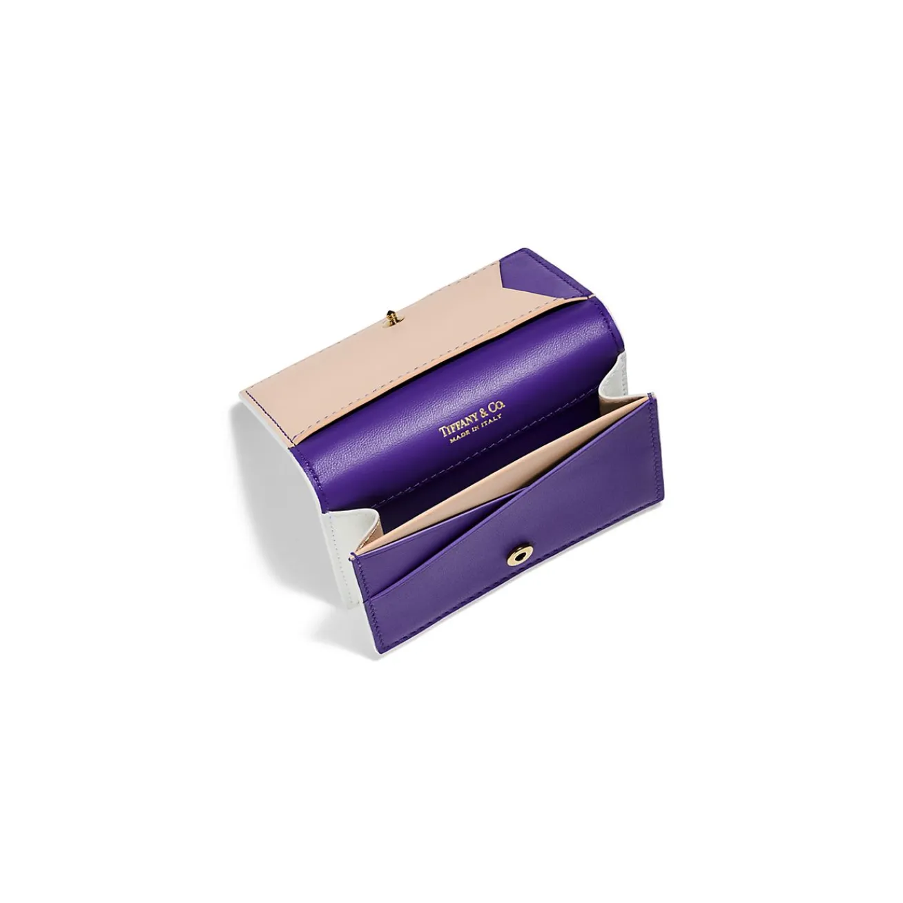 Tiffany & Co. T&CO. Flap Card Holder in White Leather | ^Women Small Leather Goods|Women's Accessories