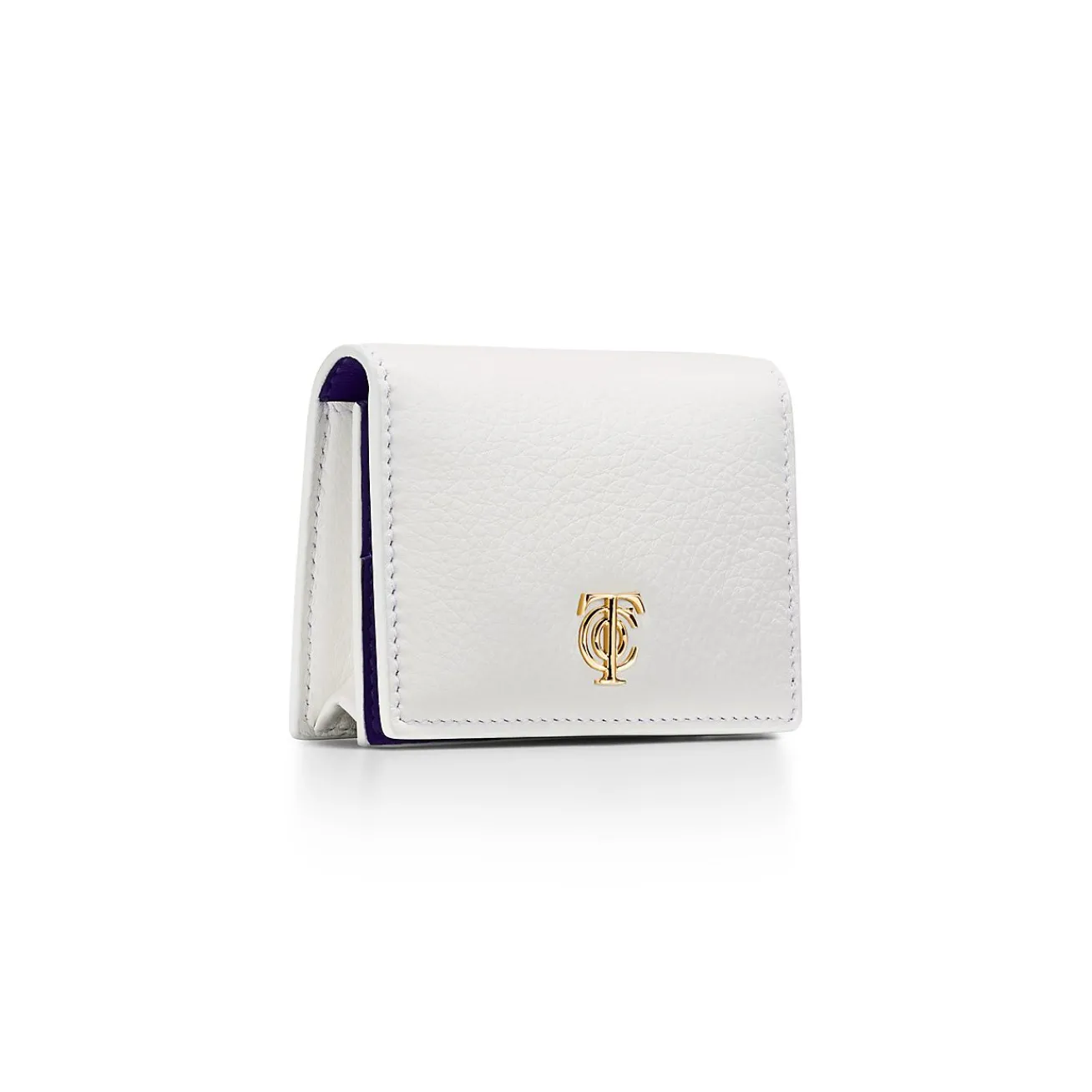 Tiffany & Co. T&CO. Flap Card Holder in White Leather | ^Women Small Leather Goods|Women's Accessories