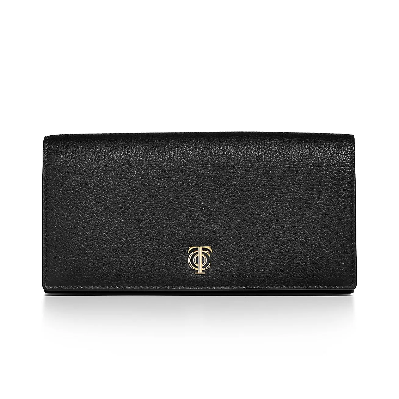 Tiffany & Co. T&CO. Flap Continental Wallet in Black Leather | ^Women Small Leather Goods|Women's Accessories